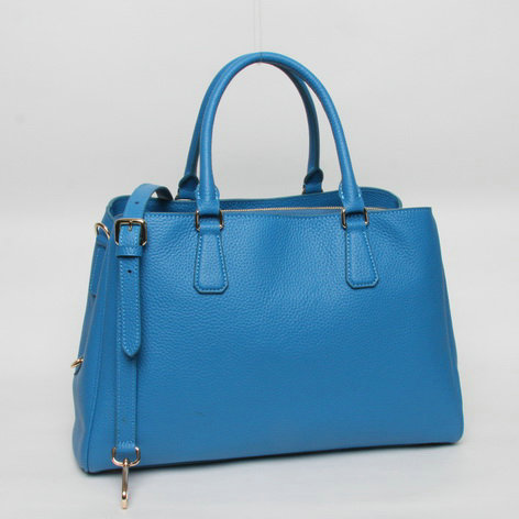 2014 Prada grainy calfskin tote bag BR4743 blue for sale